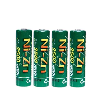 4PCS AA BPI NiZn 1.6 V 2500mwh Bateria Recarregável AA