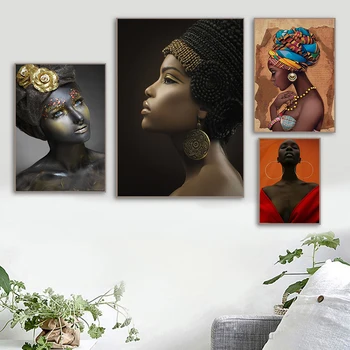África tela de pintura de Parede de Arte, Pintura Imagens de Pôsteres e Impressões Mulher Negra Sobre tela, decoração de Parede, Fotos de Sala de estar