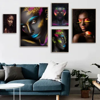 África tela de pintura de Parede de Arte, Pintura Imagens de Pôsteres e Impressões Mulher Negra Sobre tela, decoração de Parede, Fotos de Sala de estar