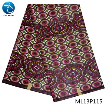 LIULANZHI Ancara cera de tecidos 2020 chegada Nova imprime africano real, cera de tecido 6yards cera de tecido para as mulheres ML13P92-ML13P117