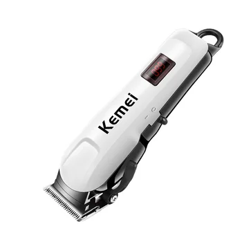 Kemei KM-809A Profissional Recarregável Elétrico Corte de cabelo, Máquina de LCD de Cabelo Clipper Ferramenta Profissional de Carregamento Rápido Aparador de Pêlos