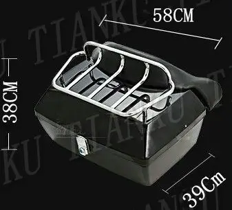 Moto Tronco Cauda Caixa de Bagagem prateleira Superior do Encosto Com luz de Freio Honda Shadow Espírito Sabre Aero ÁS Corcel VLX400 600