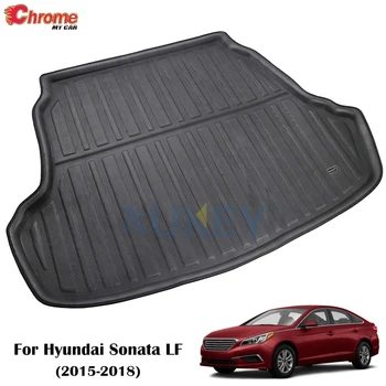 Para Hyundai Sonata LF 2018 2017 2016 Inicialização Tapete Traseiro, Forro Tronco Piso de Carga Bandeja Tapete de Lama Pad Chute Protetor Impermeável