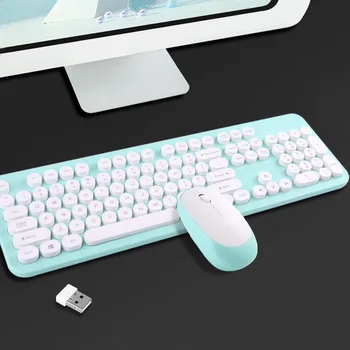 2.4 G Rodada tecla cap Teclado Para Macbook Pro Gaming Mouse Ergonômico de Teclado do Computador e Mouse sem Fio, Mouse, Teclado Silencioso
