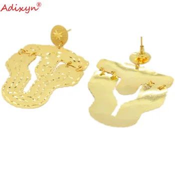 Adixyn Ouro 24k Cor brincos para mulheres Dubai Jóias Etíope Africano de Noiva Vintage Presentes N01067
