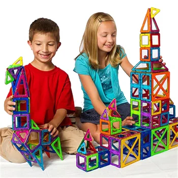 Varejo & Atacado tamanho grande blocos Magnéticos Crianças DIY Magnético Edifício de design e Construção de Brinquedos brinquedos Educativos para crianças