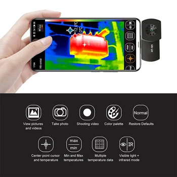 TC-102 Telefone Móvel da câmera de Imagem Térmica Câmera de infravermelho gerador de imagens Para Android USB Tipo-C Características de Imagem do Dispositivo de Gravação de Imagens de Vídeo