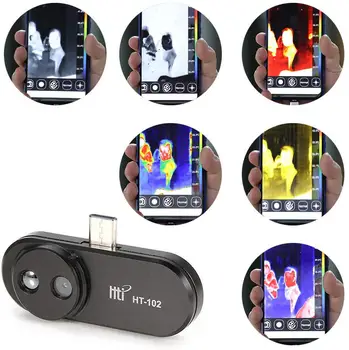 TC-102 Telefone Móvel da câmera de Imagem Térmica Câmera de infravermelho gerador de imagens Para Android USB Tipo-C Características de Imagem do Dispositivo de Gravação de Imagens de Vídeo