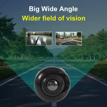 360 Graus HD CCD de Visão Traseira do Carro Inversa de Visão Noturna de Backup Câmera de Estacionamento IP68 Impermeável com Fios de Veículos Câmera Para todos os Carros