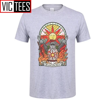 Man Dark Souls 3 Igreja do Sol T-Shirt Louvor o Sol Juventude Camisetas de Algodão de Nova T-Shirt da Moda Vestuário