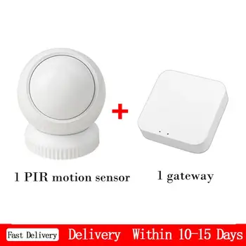 Zigbee, wi-Fi Smart PIR Sensor de Movimento do Alarme Detector Pir Tuya/smart APP Vida de Trabalho Com Alexa Inicial do Google Com Wireless Gateway