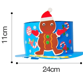 Colorido Chapéu de Papel Criativo 3D Papai Noel Boneco de neve Arte do jardim de Infância para Crianças de DIY de Artesanato de Brinquedos para Festa de Natal Decorações Presentes