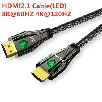 HDMI 2.1 Cabo de 8K 60Hz 4K 120Hz de 48 gbps ARCO APARELHAGEM hi-fi Cabos de Vídeo HDR Cabo para Amplificador de TV PS4 NS Projetor de Alta Definição