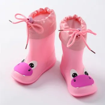 Novo Clássico da Moda para Crianças, Sapatos de Borracha do PVC de Água de Crianças Sapatos Impermeáveis Botas de Chuva de desenhos animados para Crianças Sapatos de Bebê