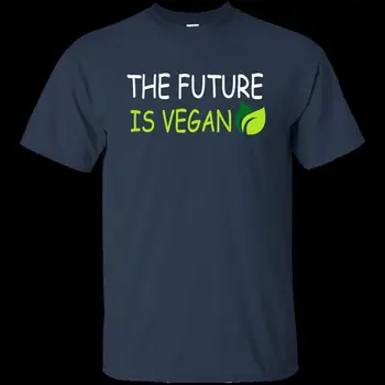 O Futuro É Vegan T-Shirt Mens Veganos Camisa de S-3XL Gráfica Tees Homens