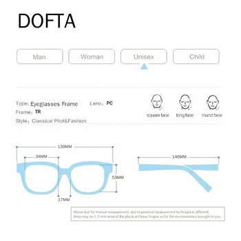 DOFTA Anti Luz Azul Bloqueio de Homens, Óculos de Leitura Ultraleve Plástico de Titânio Óculos Para Presbiopia Leitor de Mulheres RD5070