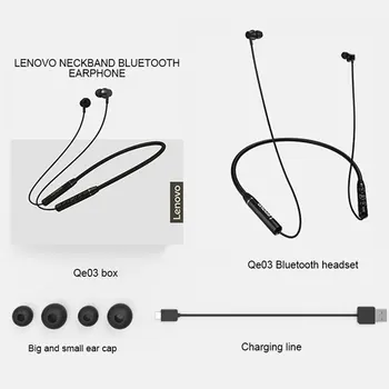 A Lenovo Decote sem Fio Bluetooth Fones de ouvido de Esportes Estéreo de Fones de ouvido Magnético da em-orelha Fones de ouvido Fone de ouvido para o iPhone xiaomi