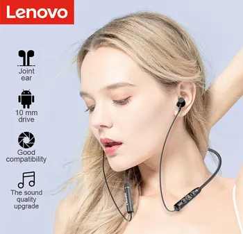 A Lenovo Decote sem Fio Bluetooth Fones de ouvido de Esportes Estéreo de Fones de ouvido Magnético da em-orelha Fones de ouvido Fone de ouvido para o iPhone xiaomi