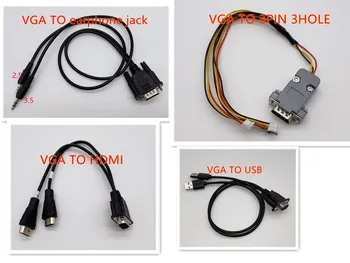 VGA cabo de fone de ouvido de 3,5 mm e 2,5 mm plug para RT809F RT809H programador resolver porta de fone de ouvido para olhar para imprimir e deslize o cabo HDMI