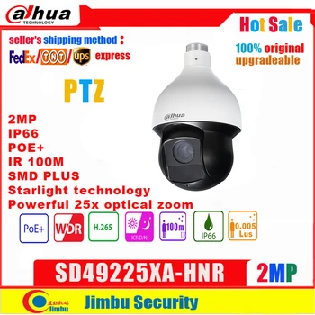 Dahua câmera PTZ IVS SD49225XA-HNR 2MP 25x Starlight IR WizSense Câmera de Rede PTZ IR100m Starlight tecnologia PoE+