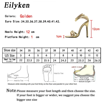 Eilyken Sexy Snake Print PU Couro Dedo do pé Aberto Mulheres Sandálias da Moda Tornozelo Pulseira de Fivela Salto Agulha de Senhoras de Vestido de Festa de Sapatos