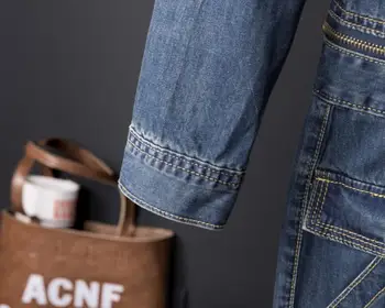 Novo design Destacável homens de macacão jeans Slim estilo coreano juventude pés jeans retro ferramentas macacão de calças masculinas !