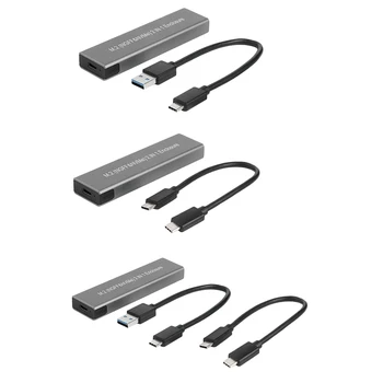 Unidade de Disco rígido Caso de Móveis USB Tipo C M. 2 SSD NVME PCIE SATA M/Chave B Compartimento de Disco Caso de Caixa Externa Disco Rígido para PC