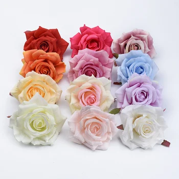 30/50pcs rosas cabeça de casamento flores decorativas de parede diy de natal para decoração de casa flores artificiais scrapbooking guirlandas