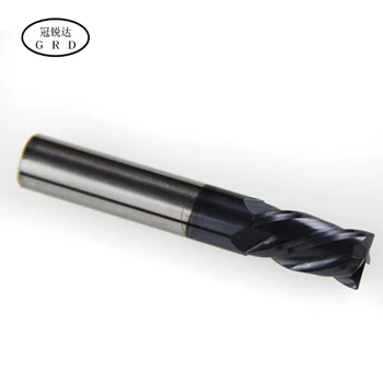 HRC50 4 flauta do aço de tungstênio, fresas de topo de 1mm~20mm 4mm 6mm 8mm 10mm 12mm cnc fixação de corte fresas de 1,5 mm, ferramenta