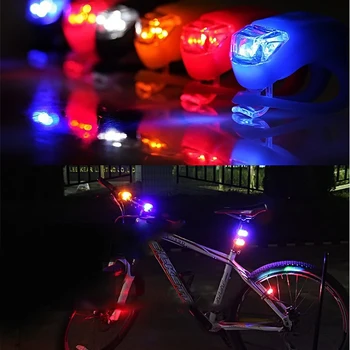 A luz de bicicleta equitação noite diodo emissor de luz de advertência de bicicleta, equipamento de acessórios de bicicleta de cauda luz Impermeável de Bicicleta Com a Bateria