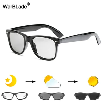 WarBLade Homens Fotossensíveis Óculos de sol Polarizados Óculos de Sol com HD de Condução Óculos de Camaleão UV400 Óculos da Noite do Dia de Condução Óculos