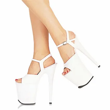 Sexy maduro boate estilo de sapatos femininos, verão de 8 polegadas de salto alto da moda fase 20 cm sandálias de salto alto