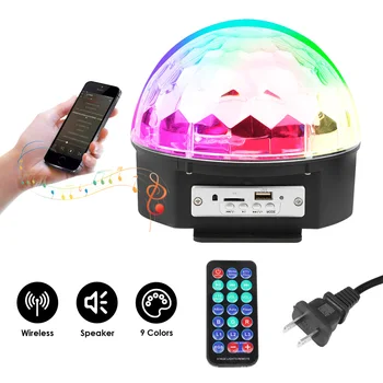 Disco Ball DIODO emissor de Bluetooth alto-Falante de DJ de Dança de Música sem Fios, Leitor de luzes Coloridas Projetor com Built-in MIC com controle Remoto