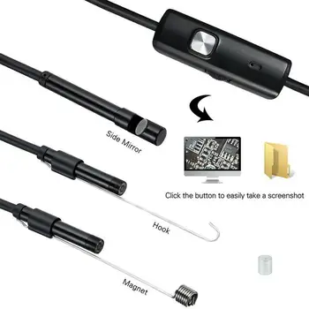 Novo 8.0 mm Endoscópio Câmara HD 1080P USB Endoscópio com 8 LED 1M Cabo Impermeável Inspeção Boroscópio para PC Android
