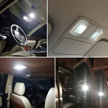 7pcs Branco Canbus Carro LED Luzes do Interior do Pacote de Iluminação Kit Para Toyota Yaris NCP90R NCP91R 2005-2011 Cúpula do Tronco Mapa Luzes