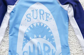 Maiô Menino de Dois Pedaços Atender Crianças UPF50 UV Proteger os Tubarões de Impressão Banho de 2 a 10 Anos Garoto Legal dos desenhos animados de roupa de Banho moda praia