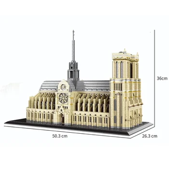 7380pcs+ Diamond Mini catedral de Notre-Dame, em Paris, o Modelo de Blocos de Construção da Igreja de Arquitetura Palácio de Potala de Tibete tijolos de Brinquedos Para Crianças
