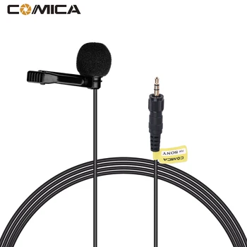Comica CVM-M-O2 de 3,5 mm Microfone Omnidirecional Lavalier Microfone Cabo de Entrada de linha de microfones sem fio para Sony