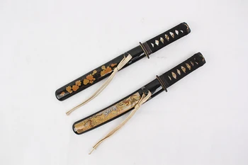 Tanto a Espada Pequena Katana 43cm faca artesanal real espadas de aço carbono 1045 borda afiada abridor de carta