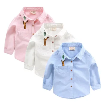 JXYSY Crianças Meninos Camisas de Algodão Sólido Crianças Camisas de Roupas Para 2-11 Anos Desgaste do Bebê Menino de blusa Criança menino camisas de Roupas de Crianças