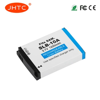 JHTC SLB-10A SLB10A 10A Bateria Para Samsung PL50 PL60 PL65 P800 SL820 WB500 WB550 HZ10W IT100 L100 L110 L200 L210 1200mAh