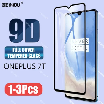 Novo 9D Vidro Temperado Para OnePlus 7T Cobertura Completa Protetor de Tela de vidro temperado Para Um Mais 7T vidro do filme