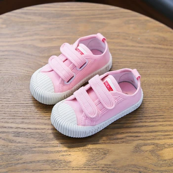 Primavera Infantil Criança Sapatos de Bebê Meninas Meninos Sapatos de Lona de Fundo Macio antiderrapante Exterior para Crianças Casuais Sapatos de Crianças Tênis