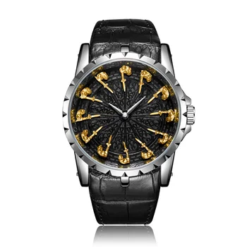 Papel Homens Do Relógio De Quartzo Clássico Mens Relógios De Alto Luxo Da Marca Negócio Assistir O Homem De Ouro De Aço Inoxidável Relógio Masculino Impermeável