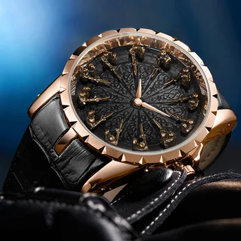 Papel Homens Do Relógio De Quartzo Clássico Mens Relógios De Alto Luxo Da Marca Negócio Assistir O Homem De Ouro De Aço Inoxidável Relógio Masculino Impermeável