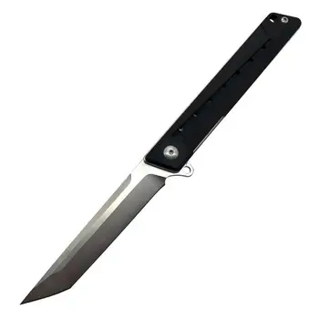 Novo faca Dobrável D2 lâmina G10 lidar com flipper acampamento de sobrevivência canivetes rolamento de esferas Exterior tática de caça, de pesca, de frutas