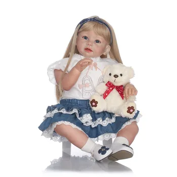 2017 NOVOS realistas renascer da criança da boneca de silicone macio de vinil real toque suave 28inches presente das crianças