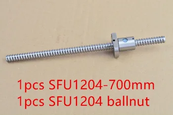 Diâmetro 12mm parafuso de bola RM1204 comprimento de 700mm e SFU1204 porca máquina de gravura do CNC 1pcs