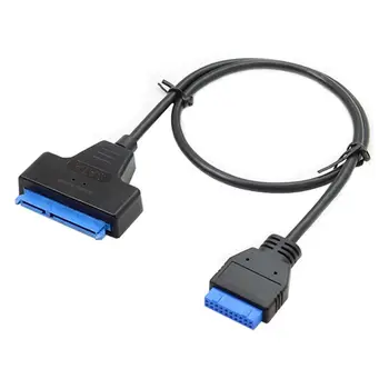 BAAQII SATA de 2,5 Polegadas 22Pin SSD HDD USB 3.0 placa-Mãe 19Pin 20 pinos Cabo de 50cm Fácil Para se Conectar a Utilização Durável CE1675