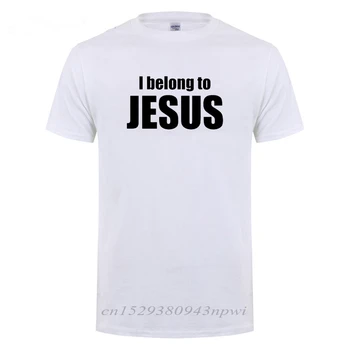 Eu Pertenço A Jesus Cristo, A Religião Católica A Fé Cristã Presente T-Shirt Para Homens Masculinas De Streetwear De Algodão De Manga Curta T-Shirt